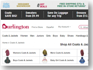 EDI compliance Burlington Coat Factory